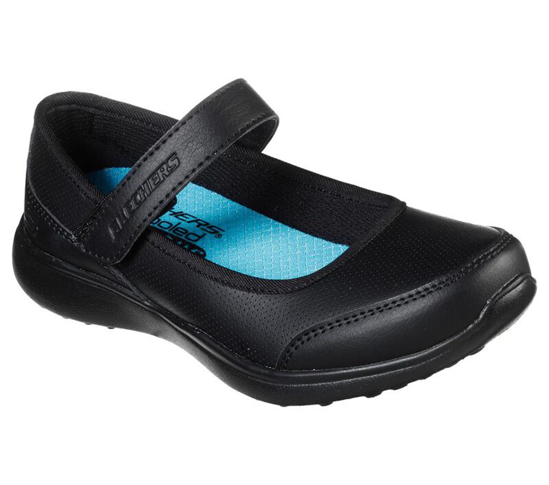 Skechers Microstrides - Class Spirit - Girls Casual Shoes Black [AU-RF9481]